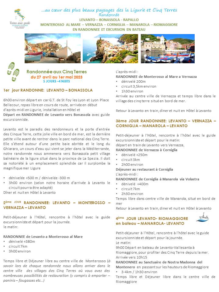 randonnée aux Cinq Terres